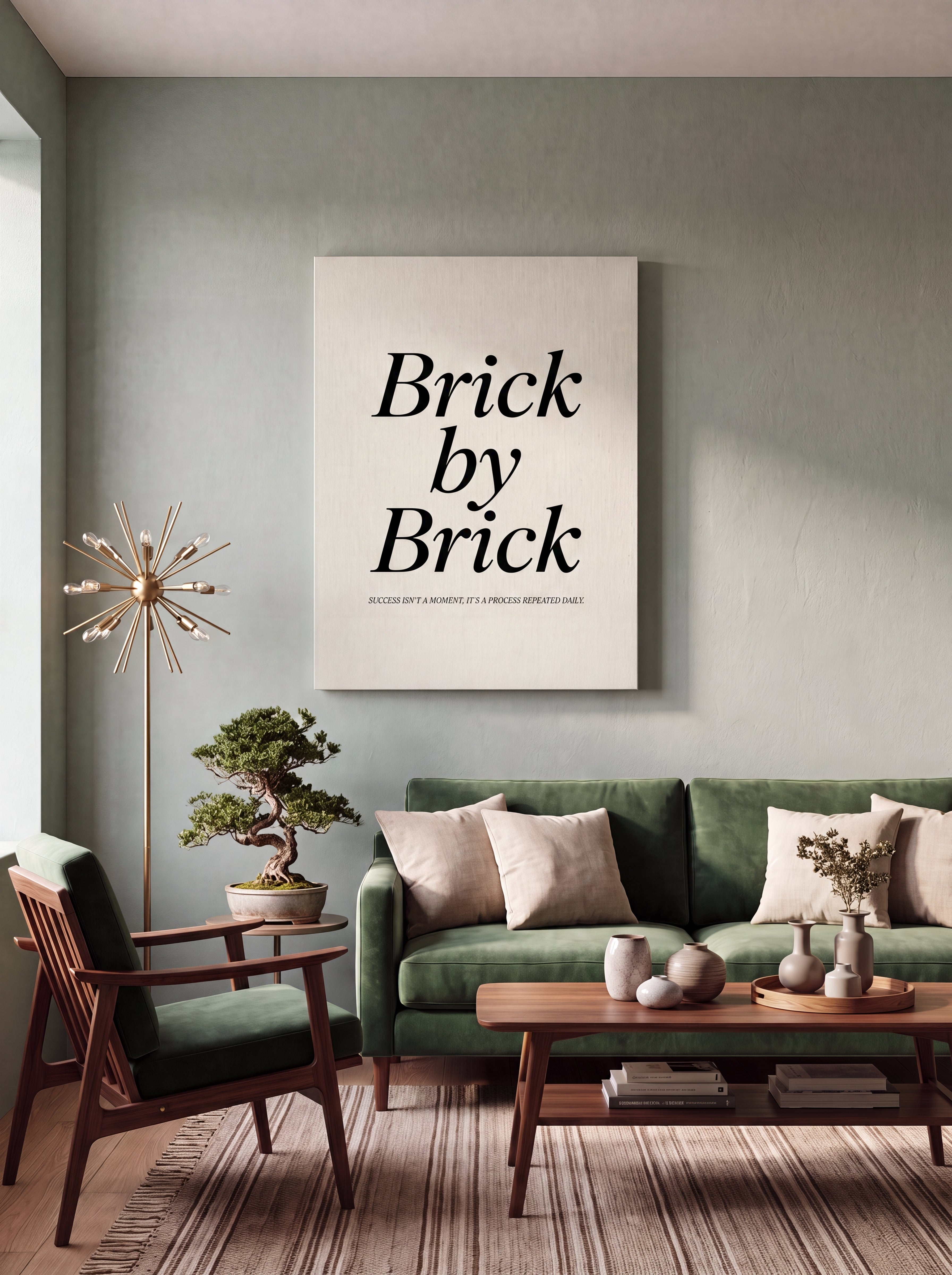 Brick By Brick | Motivational Hustle Canvas Wall Art