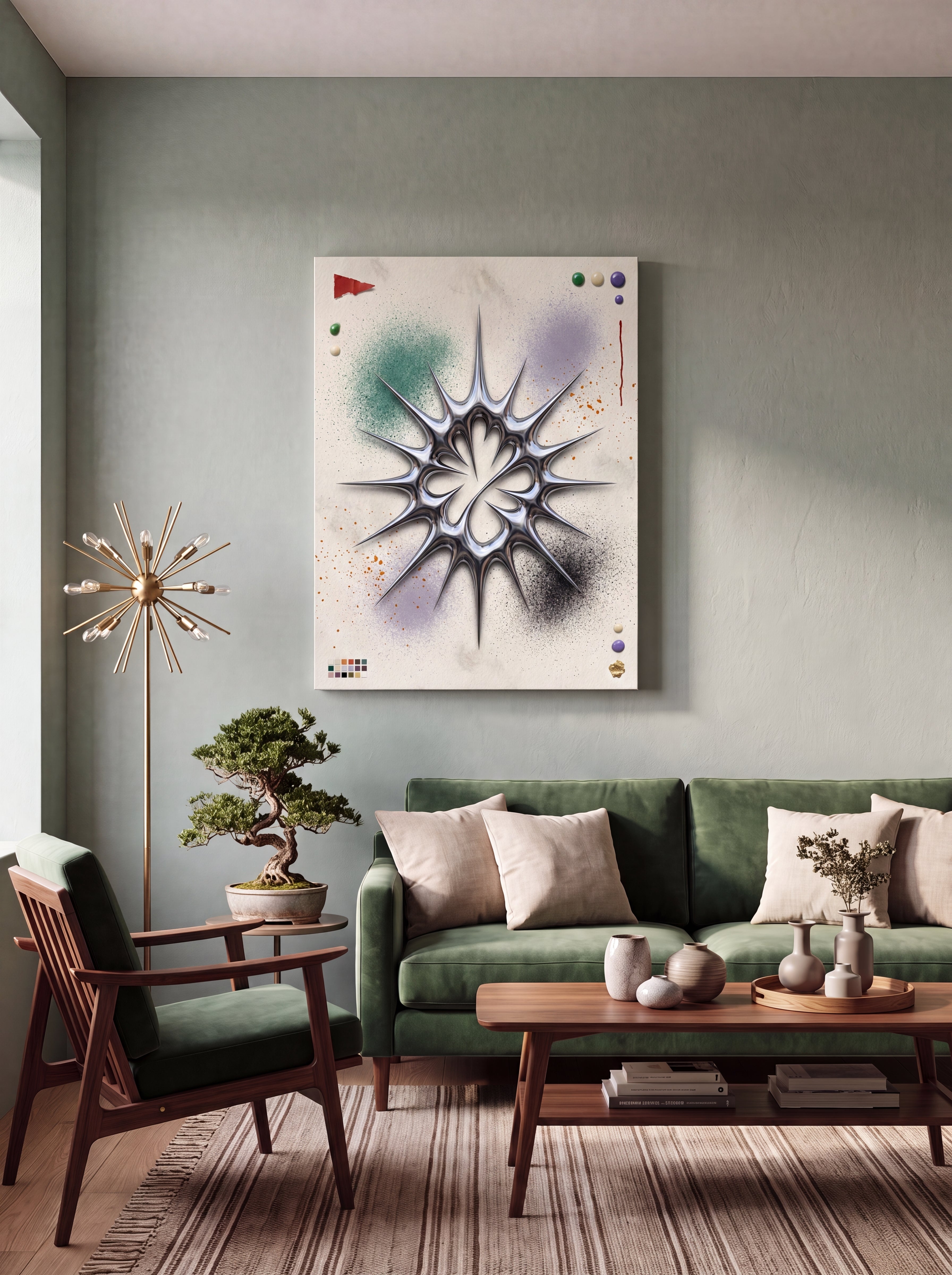 Liquid Chrome | Abstract Metallic 3D Canvas Wall Art