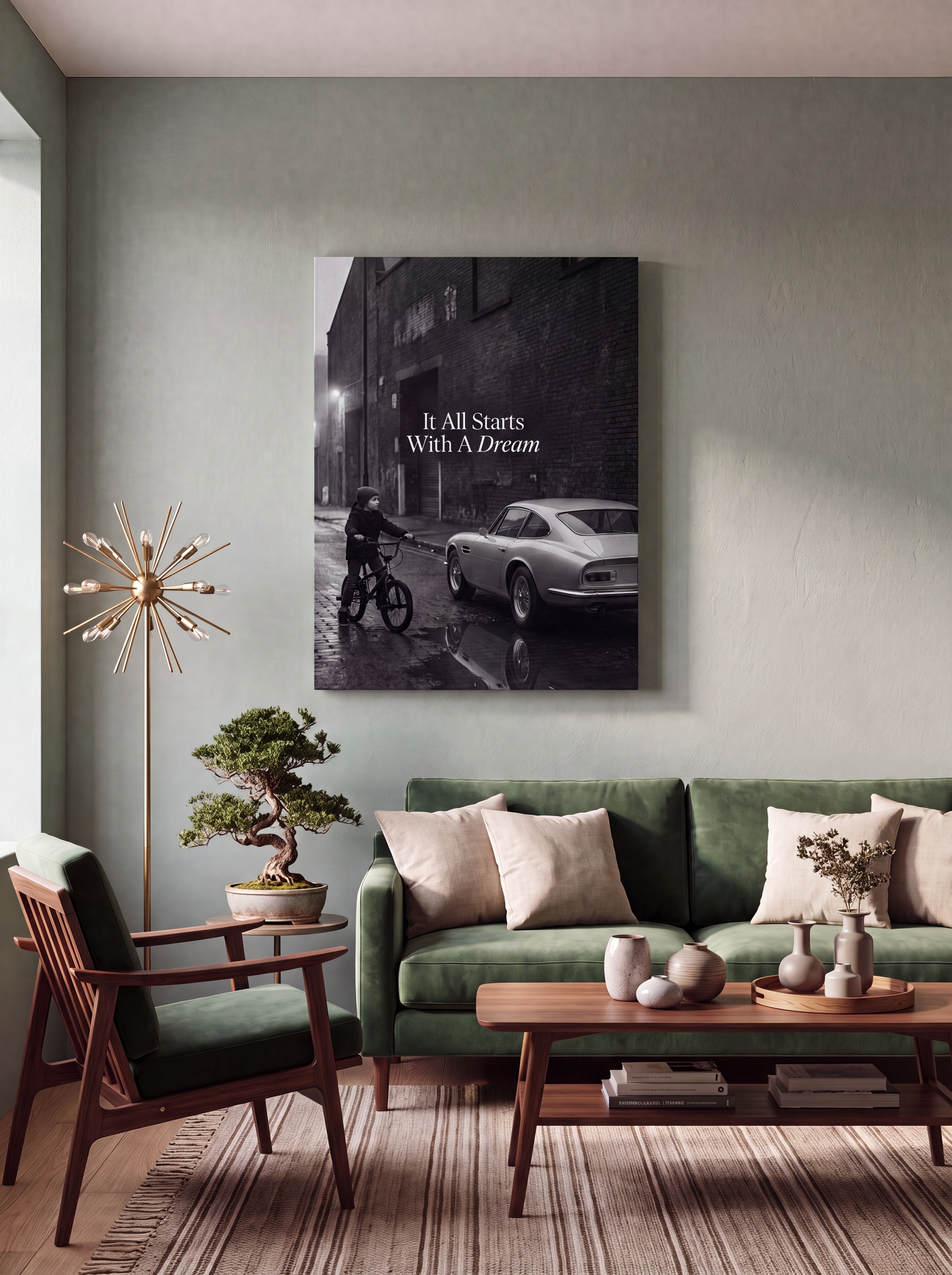 It All Starts With A Dream | Luxury Supercar Canvas Wall Art