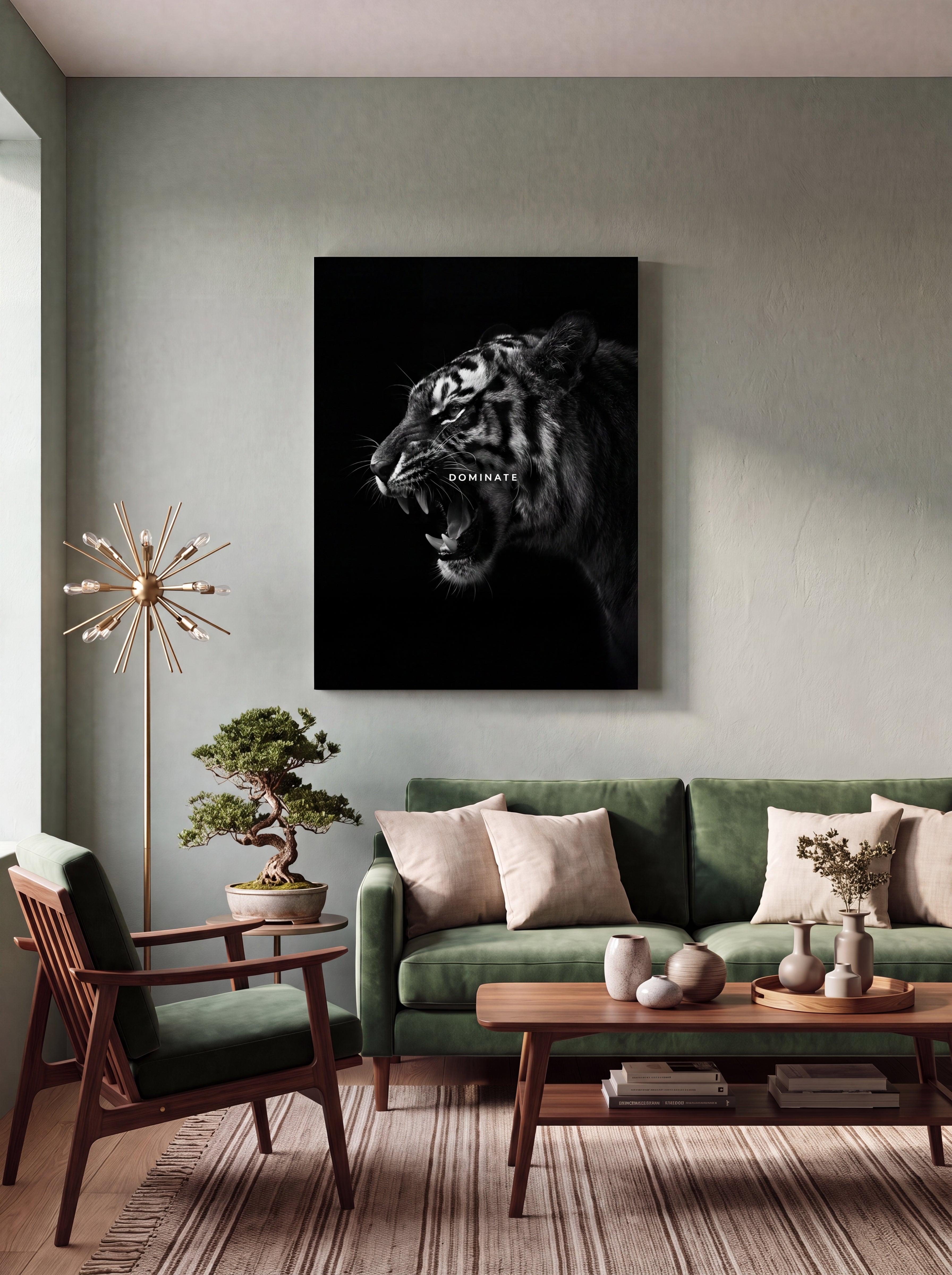 Dominate | Bold Motivational Typography Canvas Wall Art