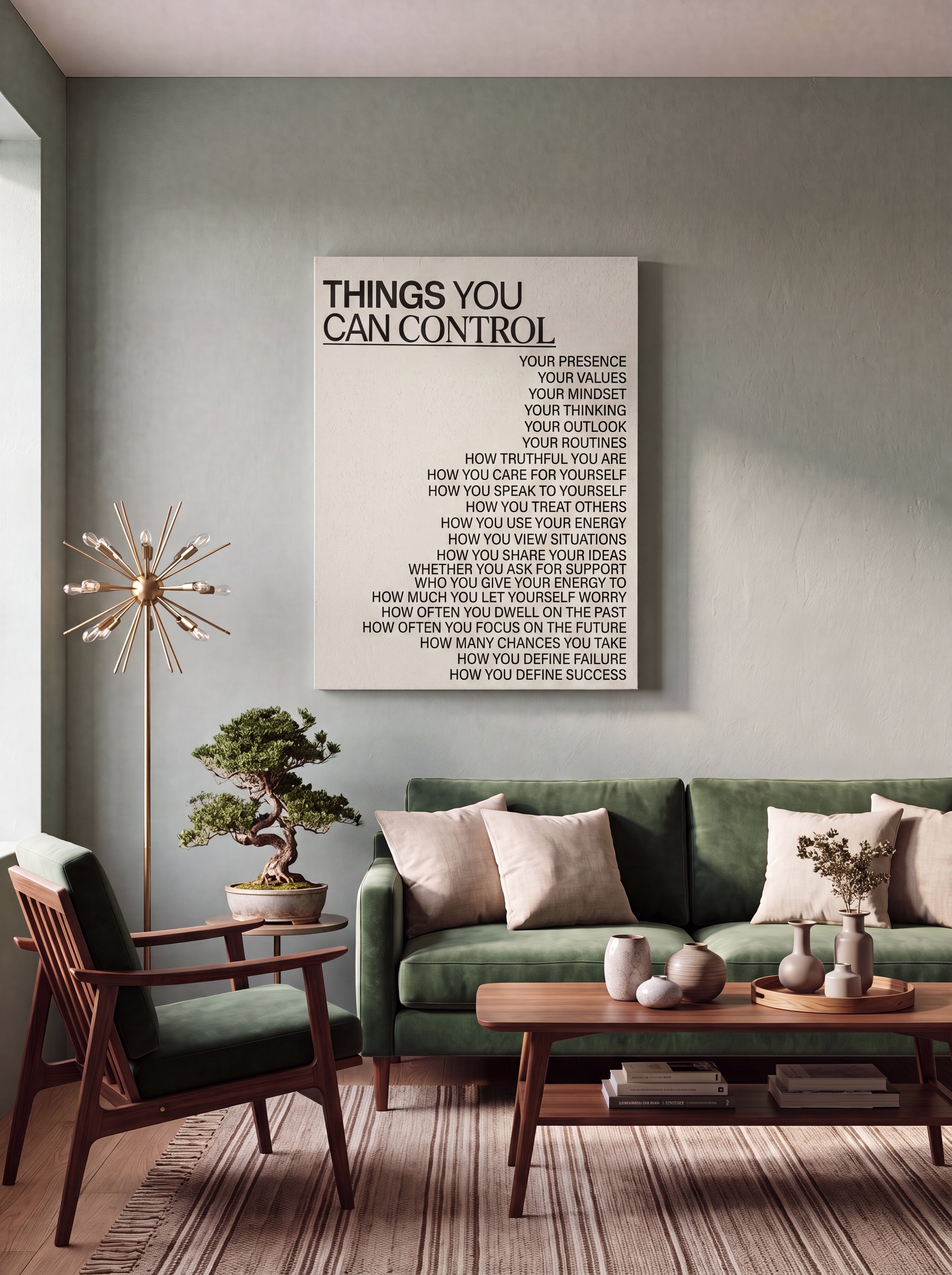Things You Can Control | Stoic Mindset Canvas Wall Art