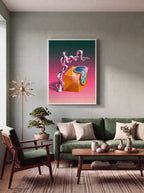 Time Warp | Surreal Melting Clock Canvas Wall Art