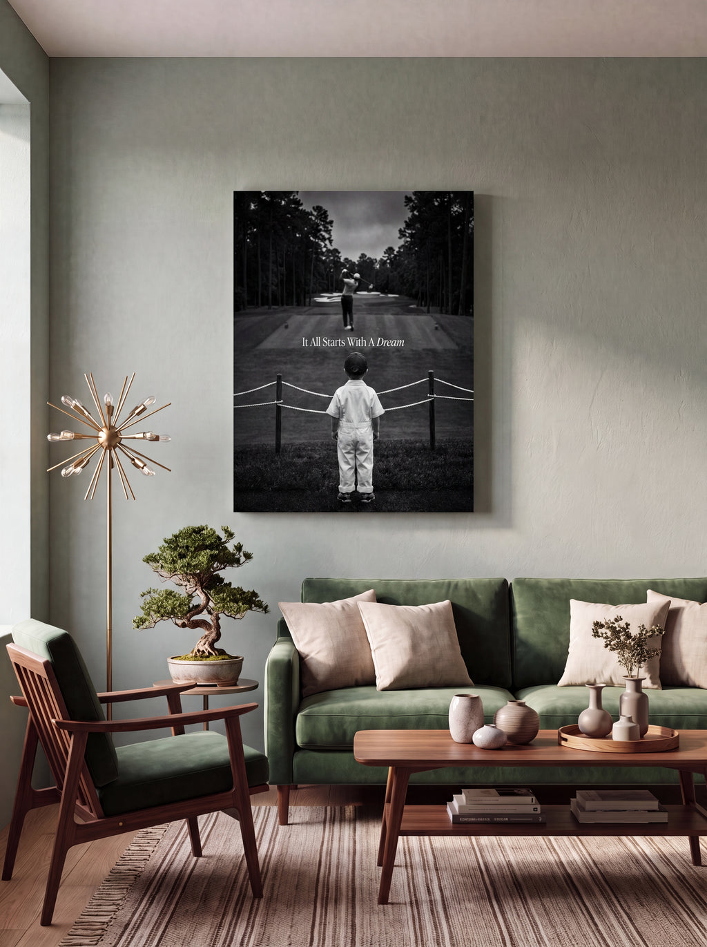 It All Starts With A Dream | Golf Course Canvas Wall Art