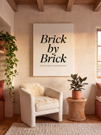 Brick By Brick | Motivational Hustle Canvas Wall Art
