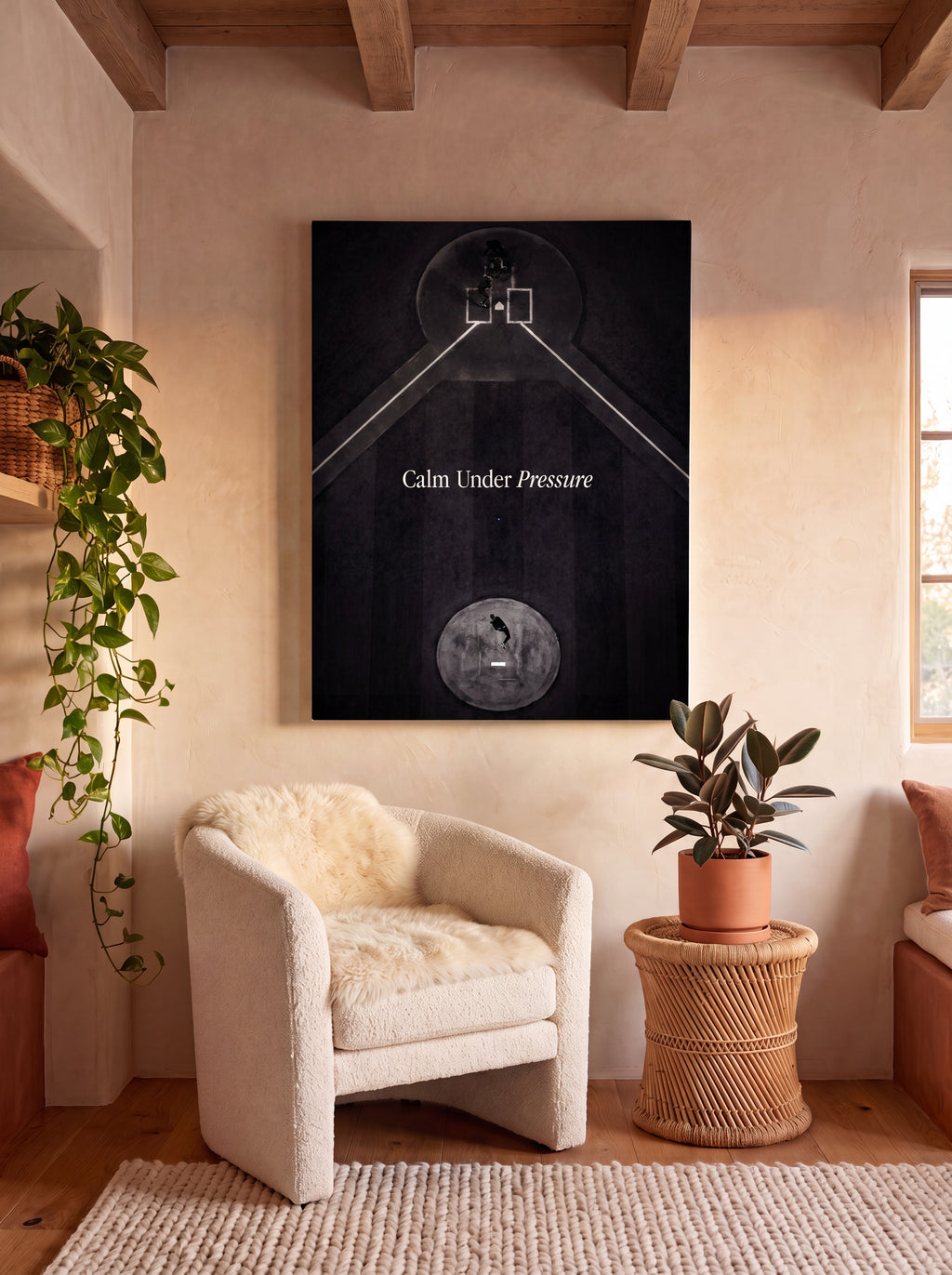 Calm Under Pressure | Baseball Mindset Canvas Wall Art