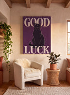 Good Luck | Japanese Lucky Cat Streetwear Canvas Wall Art