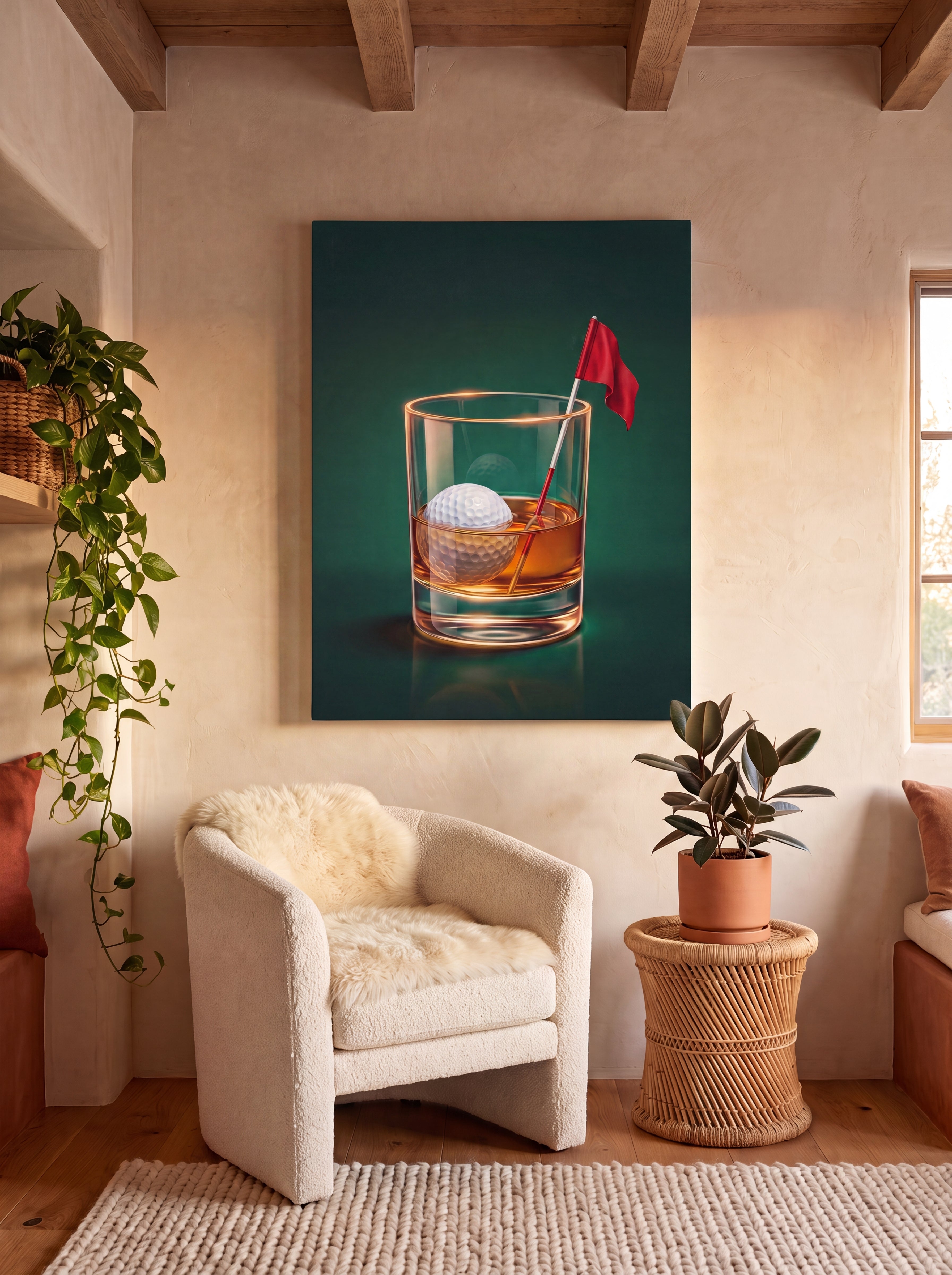 The 19th Hole | Golf Bar Retro Canvas Wall Art