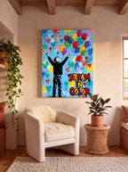 Dream In Color | Vibrant Abstract Inspirational Canvas Wall Art