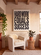 Hard Work Equals Success | Stoic Motivational Canvas Wall Art