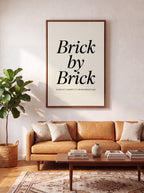 Brick By Brick | Motivational Hustle Canvas Wall Art
