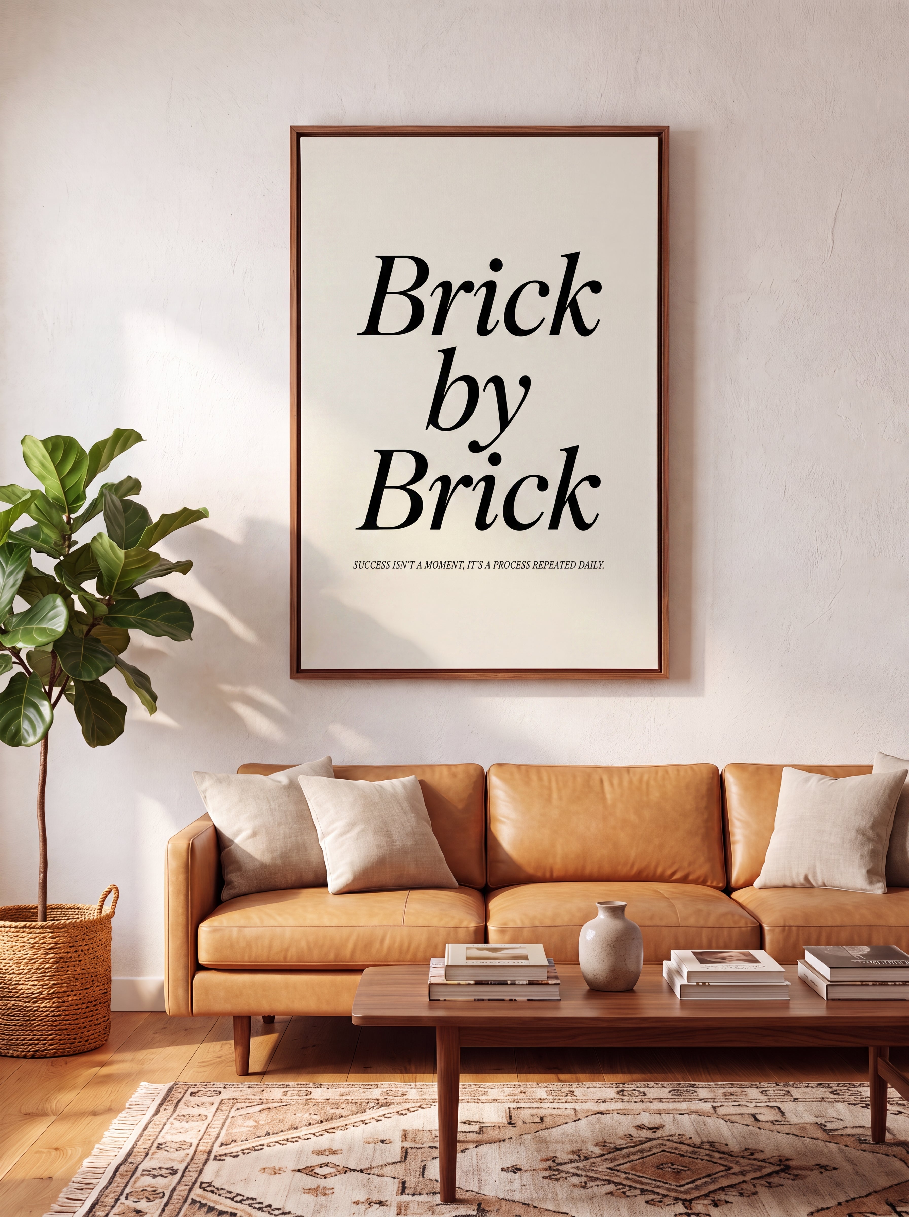 Brick By Brick | Motivational Hustle Canvas Wall Art