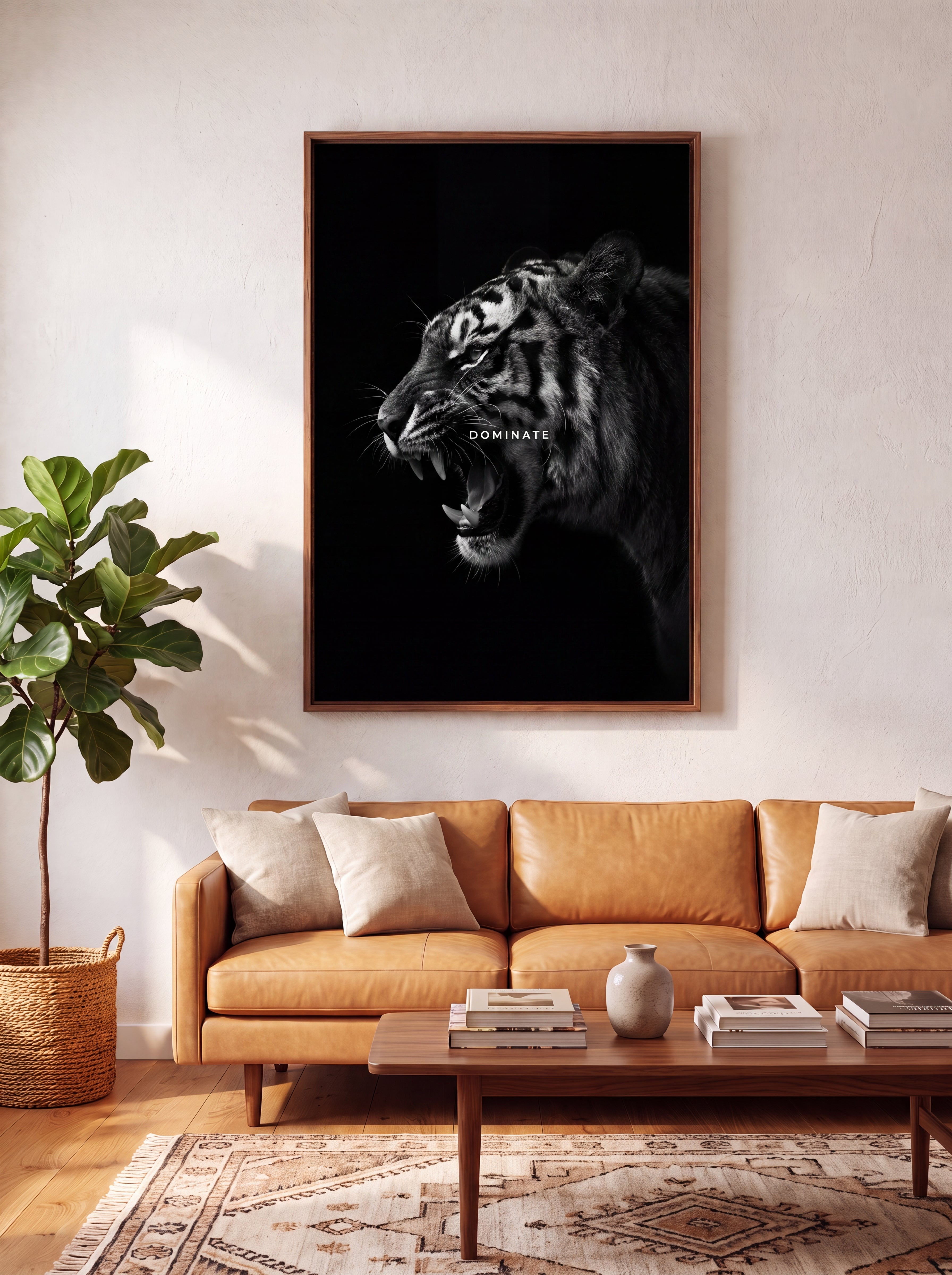 Dominate | Bold Motivational Typography Canvas Wall Art