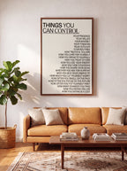 Things You Can Control | Stoic Mindset Canvas Wall Art