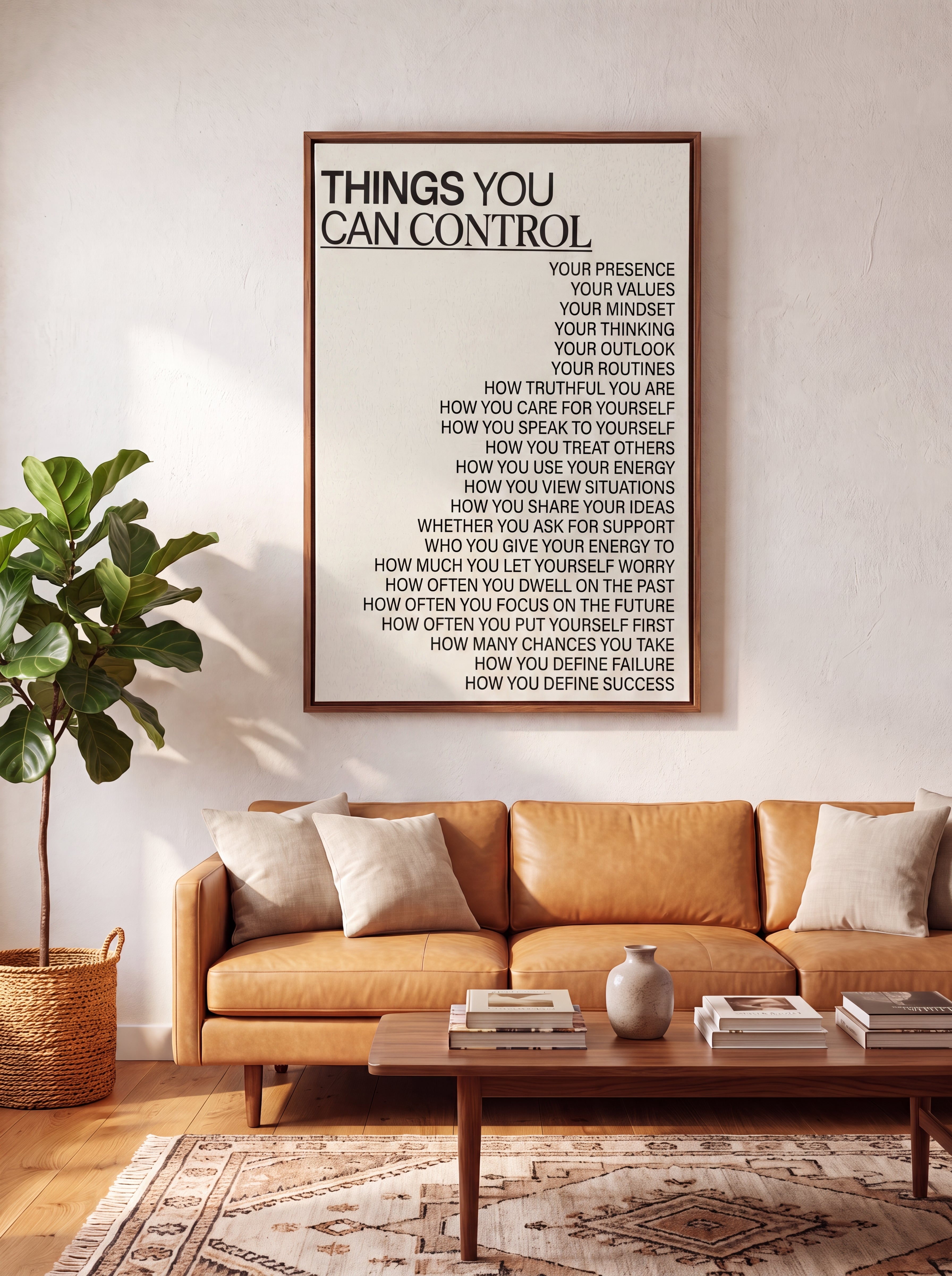 Things You Can Control | Stoic Mindset Canvas Wall Art