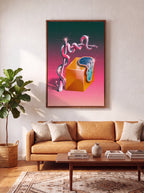 Time Warp | Surreal Melting Clock Canvas Wall Art
