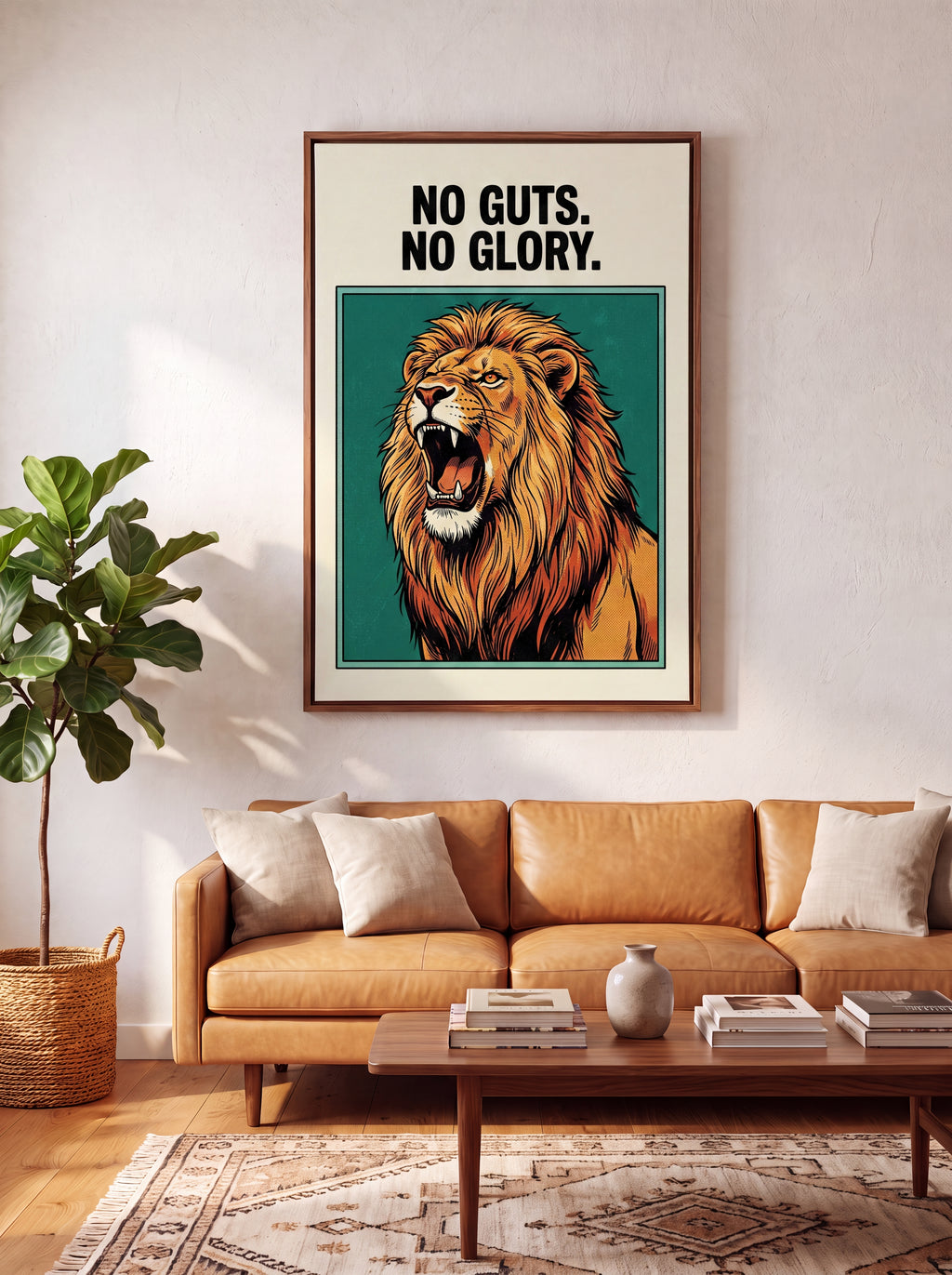 No Guts No Glory | Lion Streetwear Canvas Wall Art