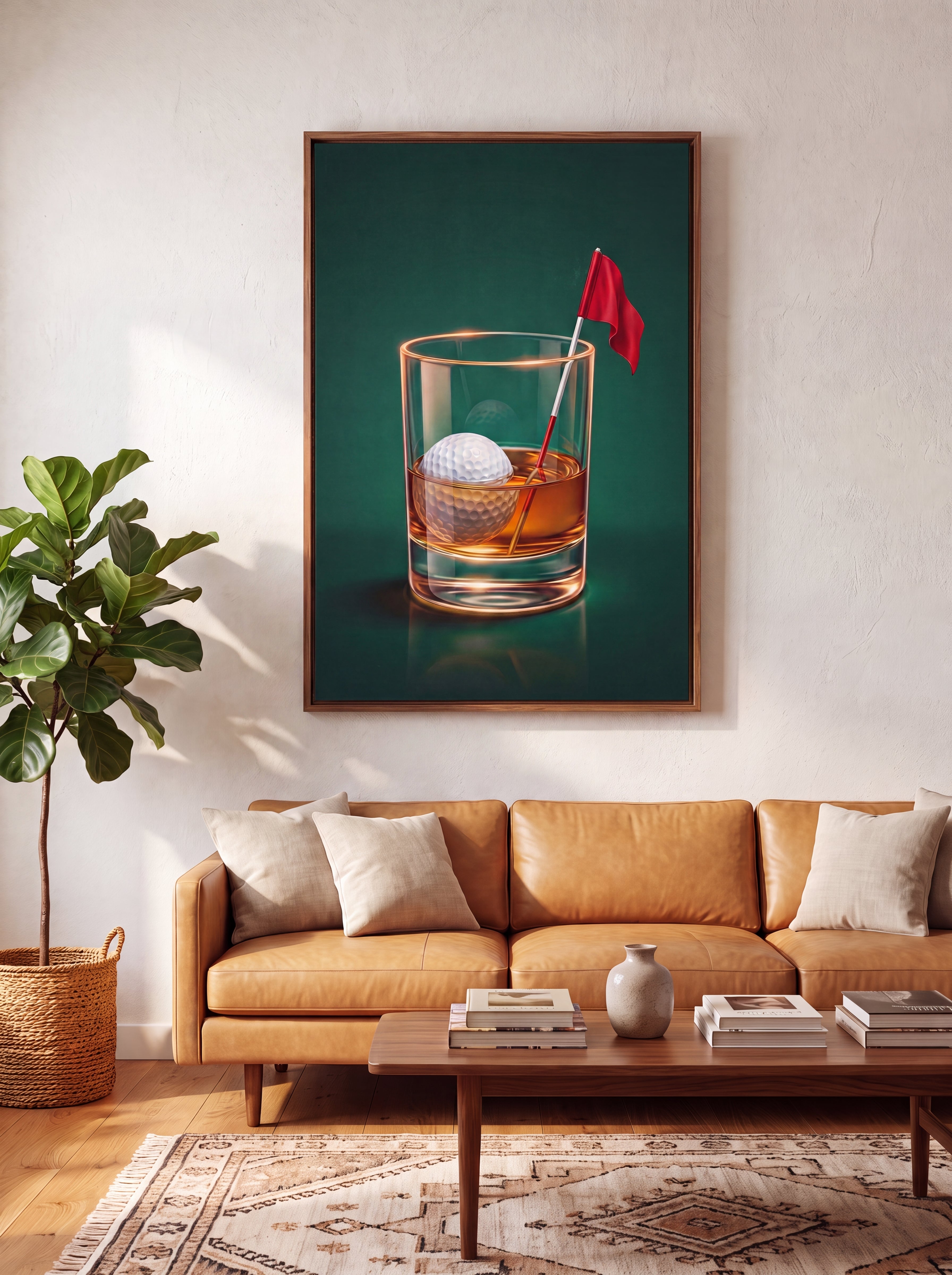 The 19th Hole | Golf Bar Retro Canvas Wall Art