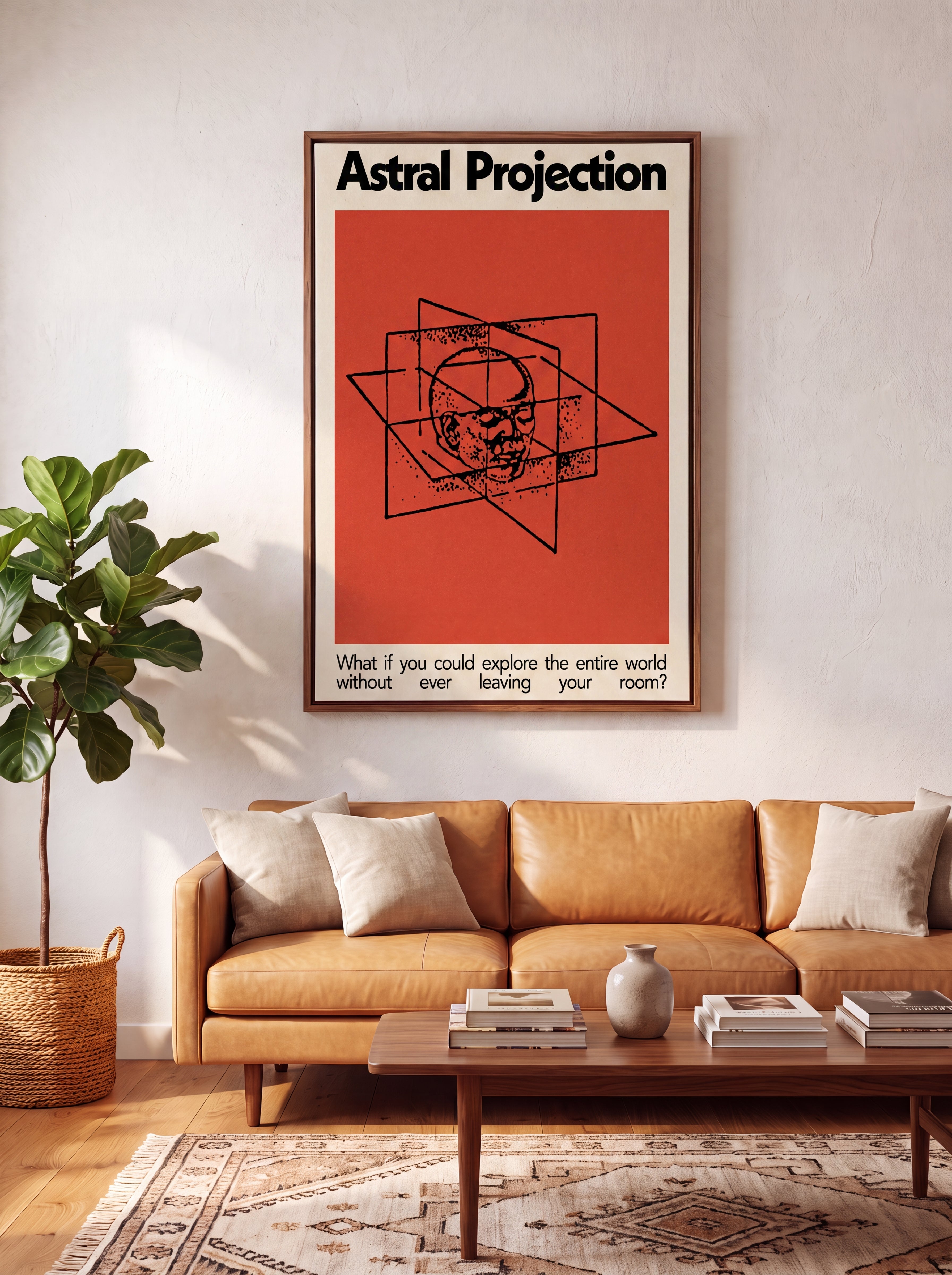 Astral Projection | Surreal Cosmic Meditation Canvas Wall Art