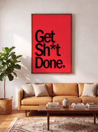 Get Sh*t Done | Bold Motivational Office Canvas Wall Art