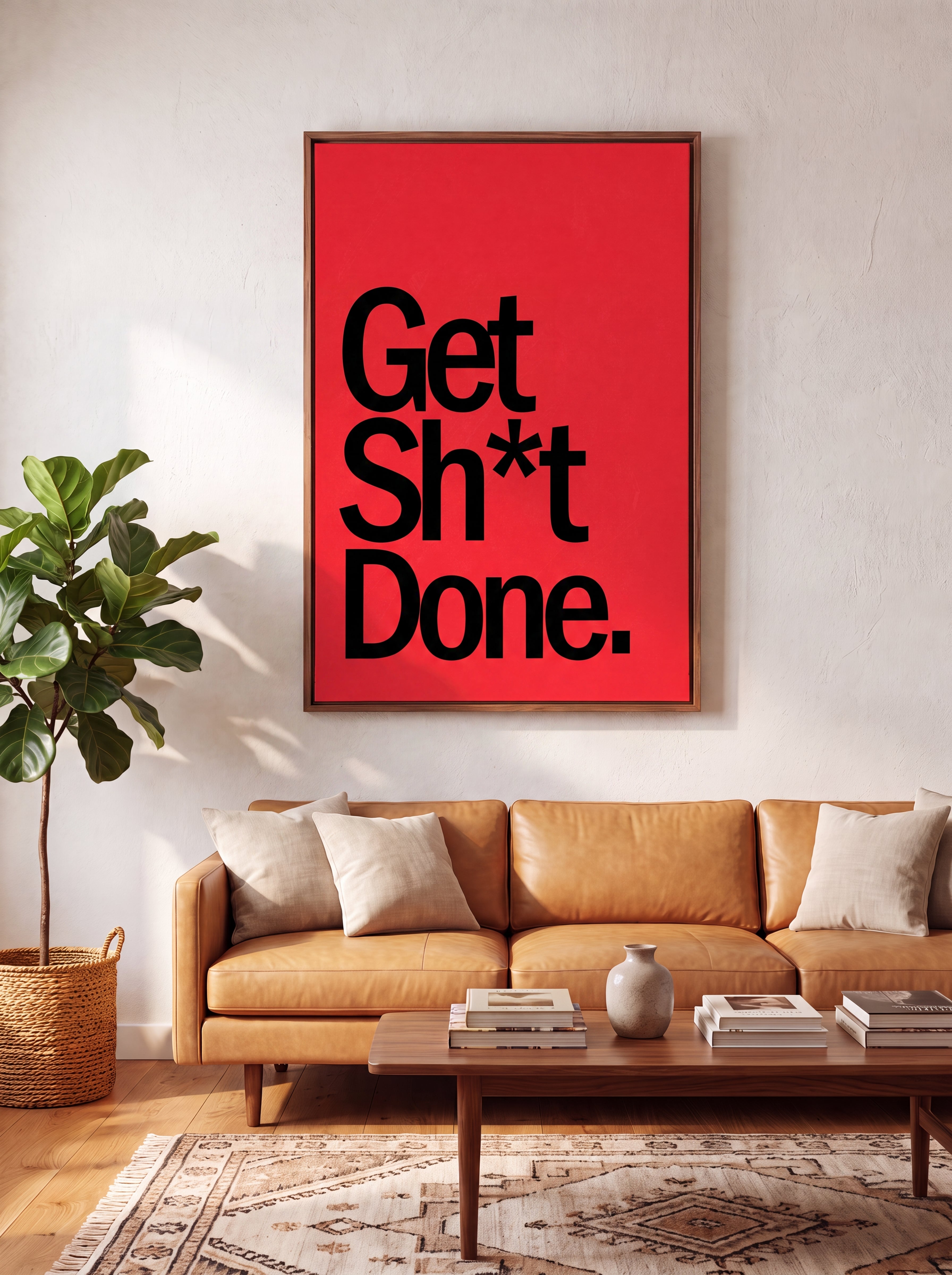 Get Sh*t Done | Bold Motivational Office Canvas Wall Art