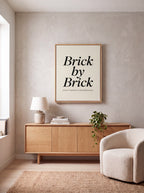 Brick By Brick | Motivational Hustle Canvas Wall Art