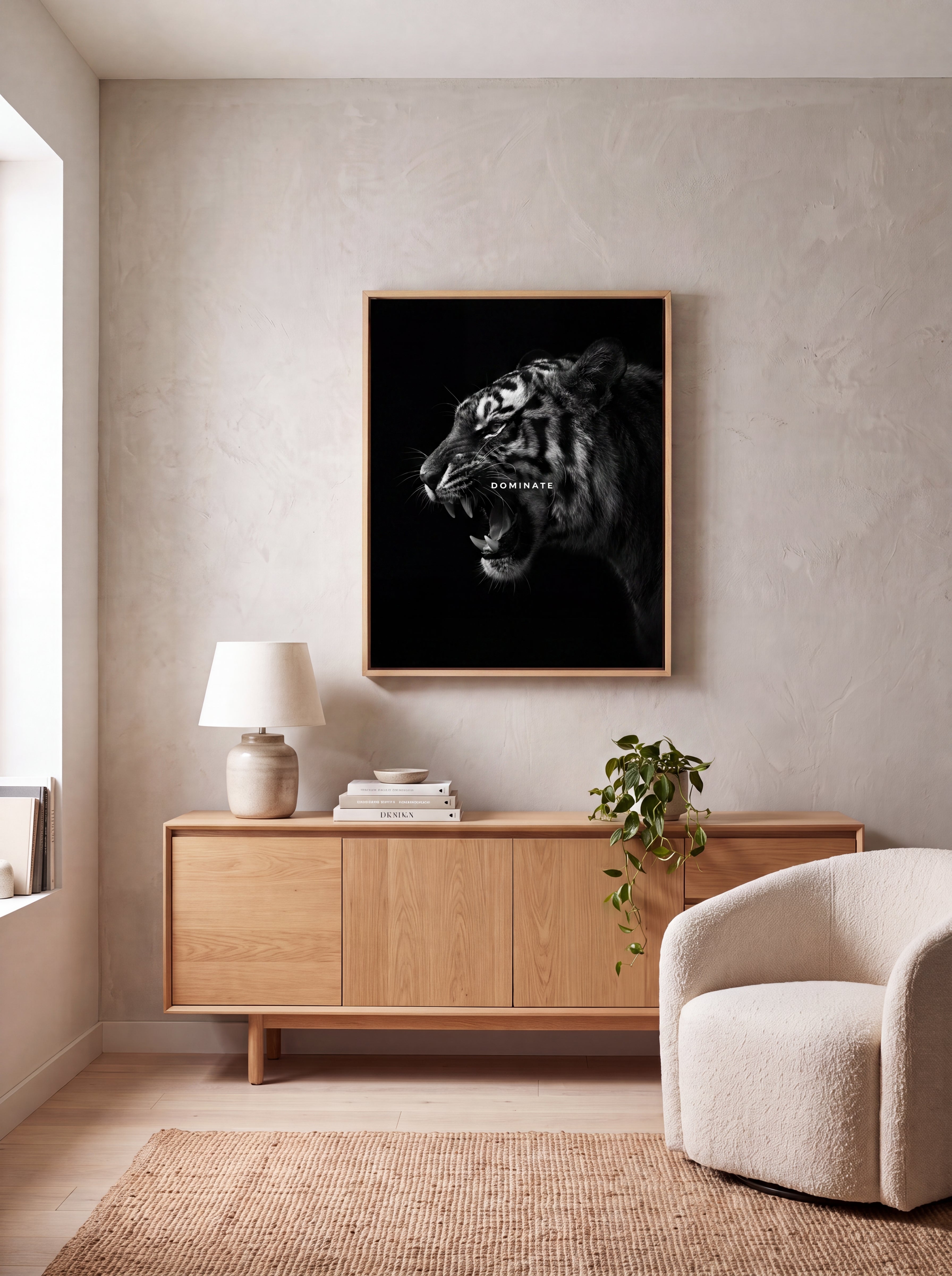 Dominate | Bold Motivational Typography Canvas Wall Art