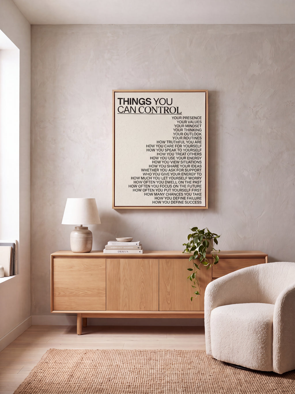 Things You Can Control | Stoic Mindset Canvas Wall Art