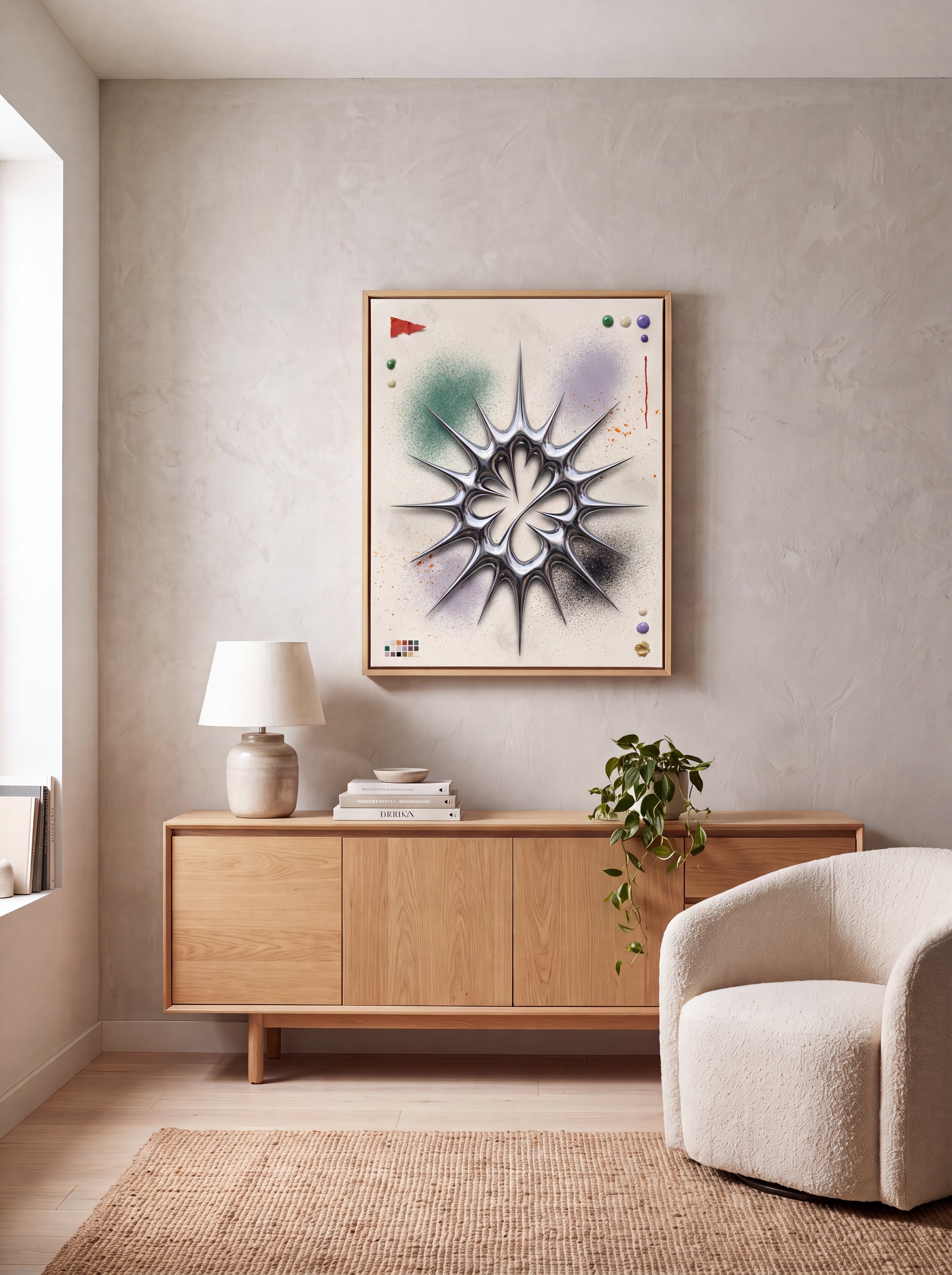 Liquid Chrome | Abstract Metallic 3D Canvas Wall Art
