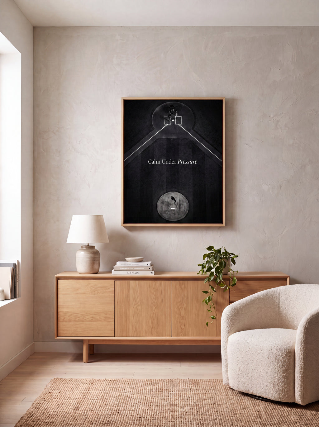 Calm Under Pressure | Baseball Mindset Canvas Wall Art