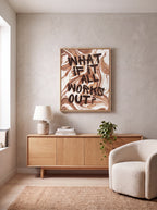 What If It All Works Out | Marble Typography Canvas Wall Art