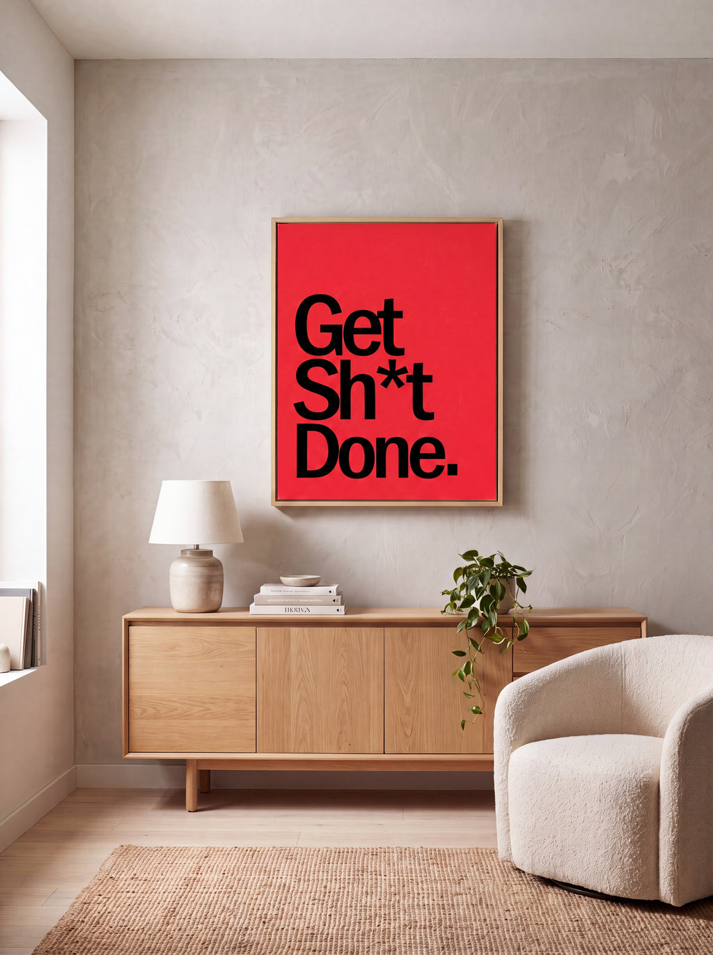 Get Sh*t Done | Bold Motivational Office Canvas Wall Art