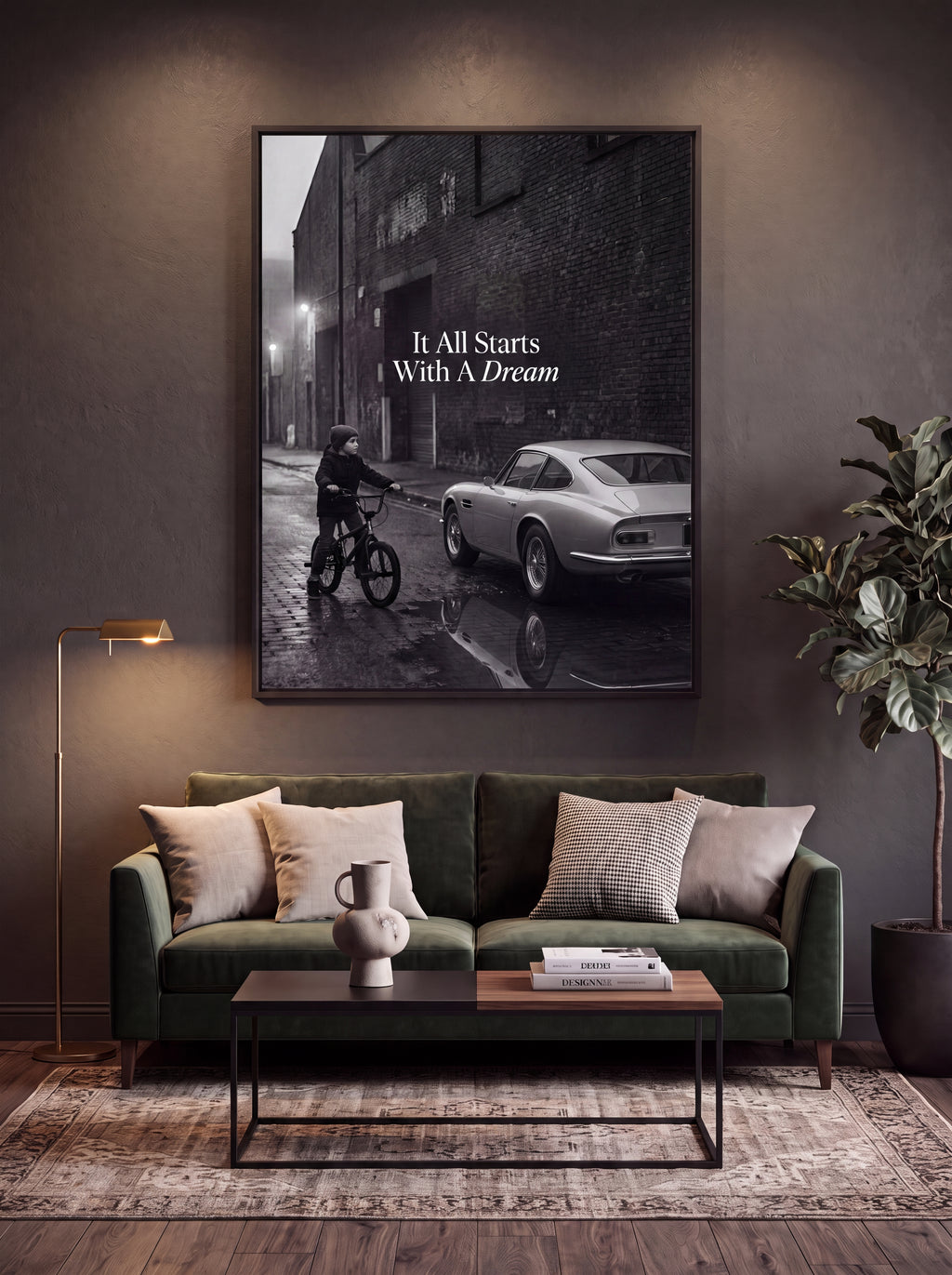 It All Starts With A Dream | Luxury Supercar Canvas Wall Art