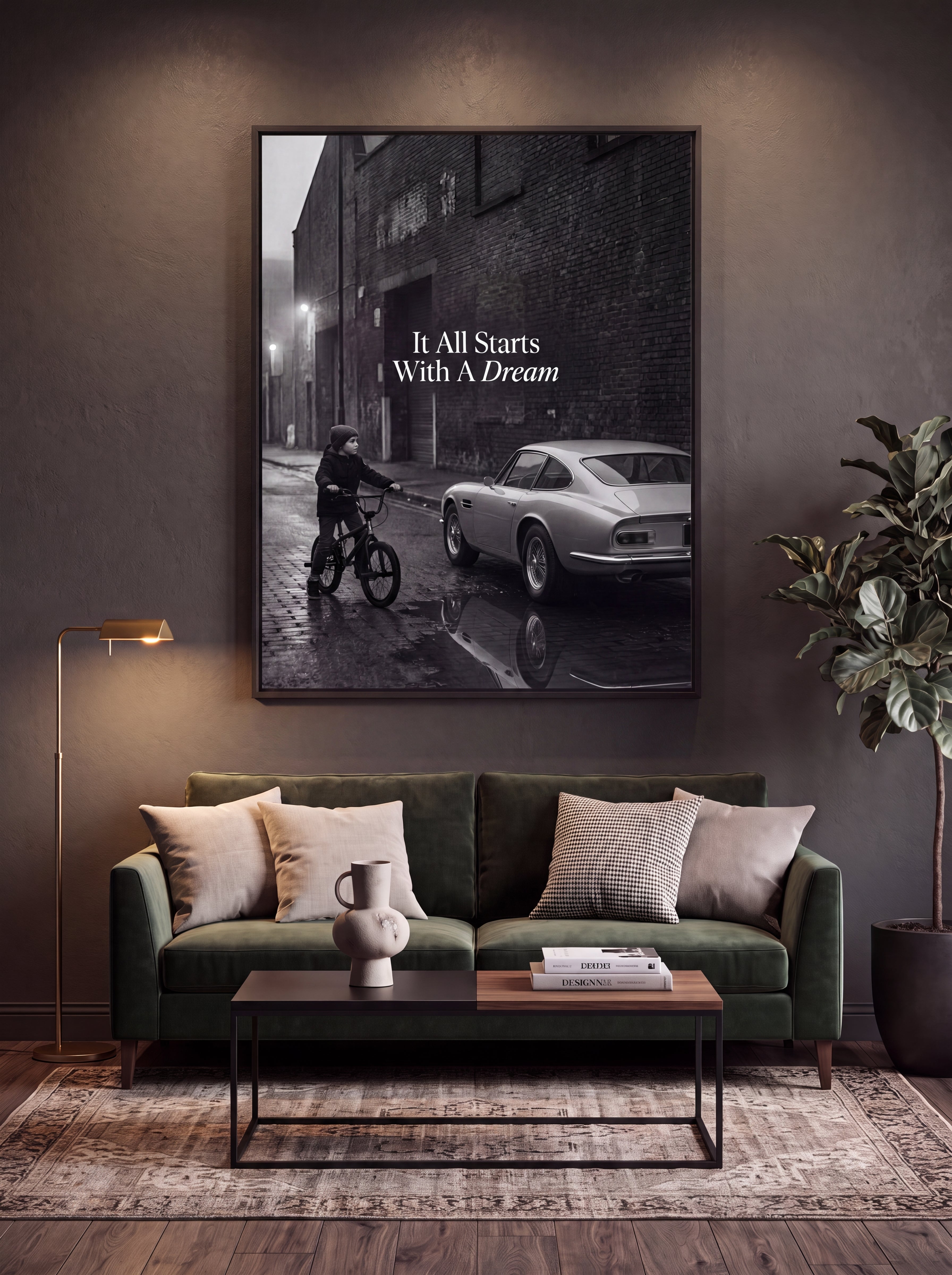 It All Starts With A Dream | Luxury Supercar Canvas Wall Art