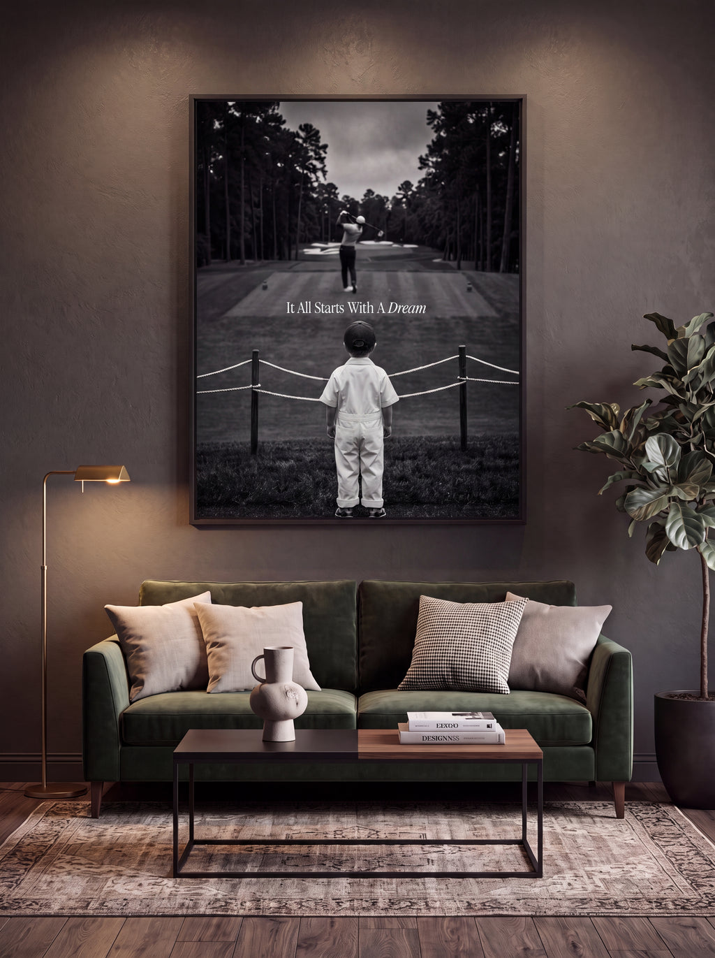 It All Starts With A Dream | Golf Course Canvas Wall Art