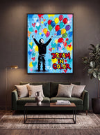 Dream In Color | Vibrant Abstract Inspirational Canvas Wall Art