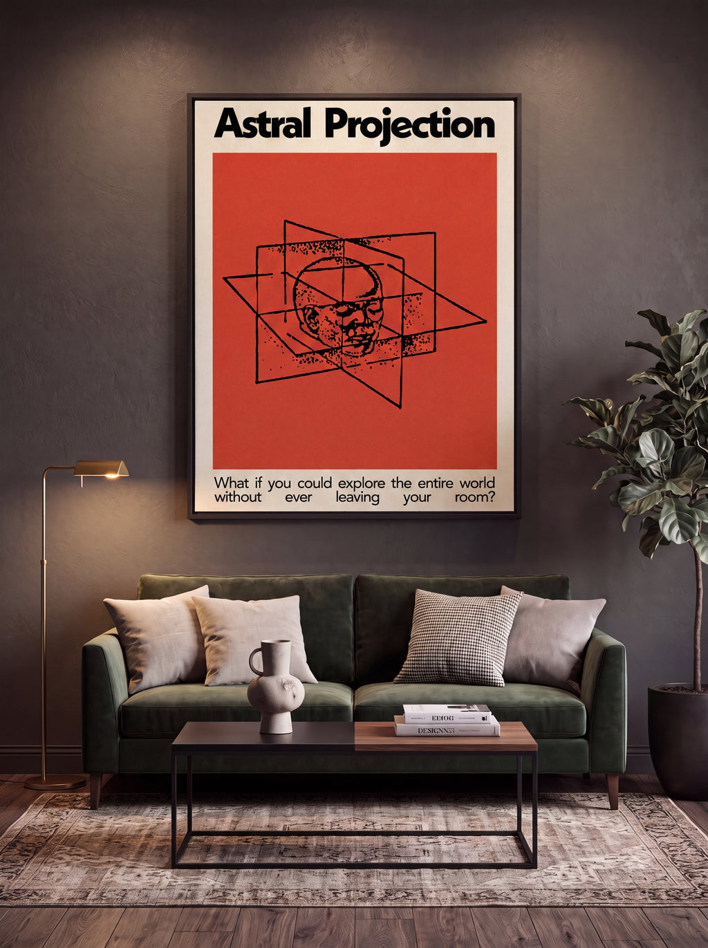 Astral Projection | Surreal Cosmic Meditation Canvas Wall Art