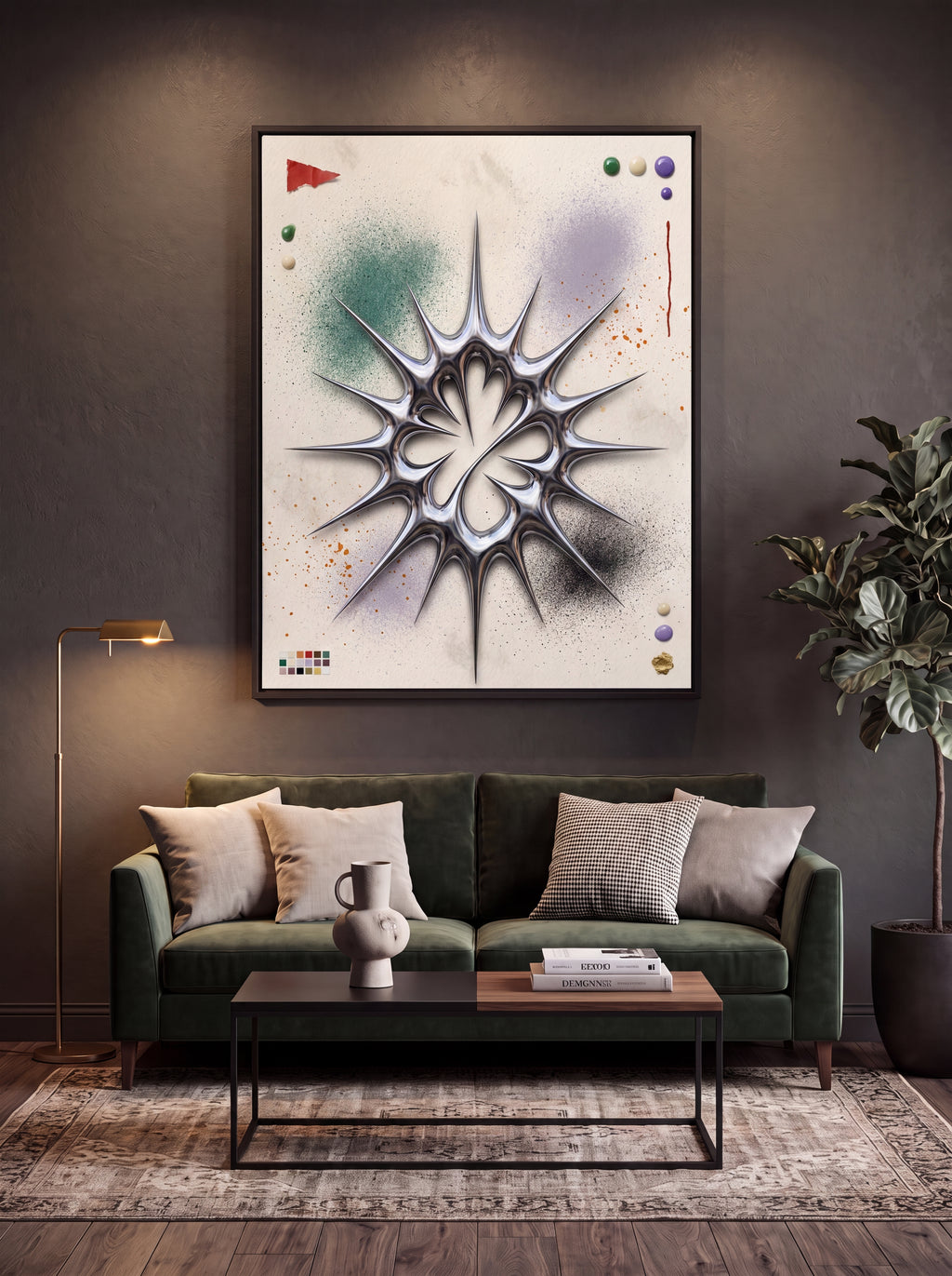 Liquid Chrome | Abstract Metallic 3D Canvas Wall Art