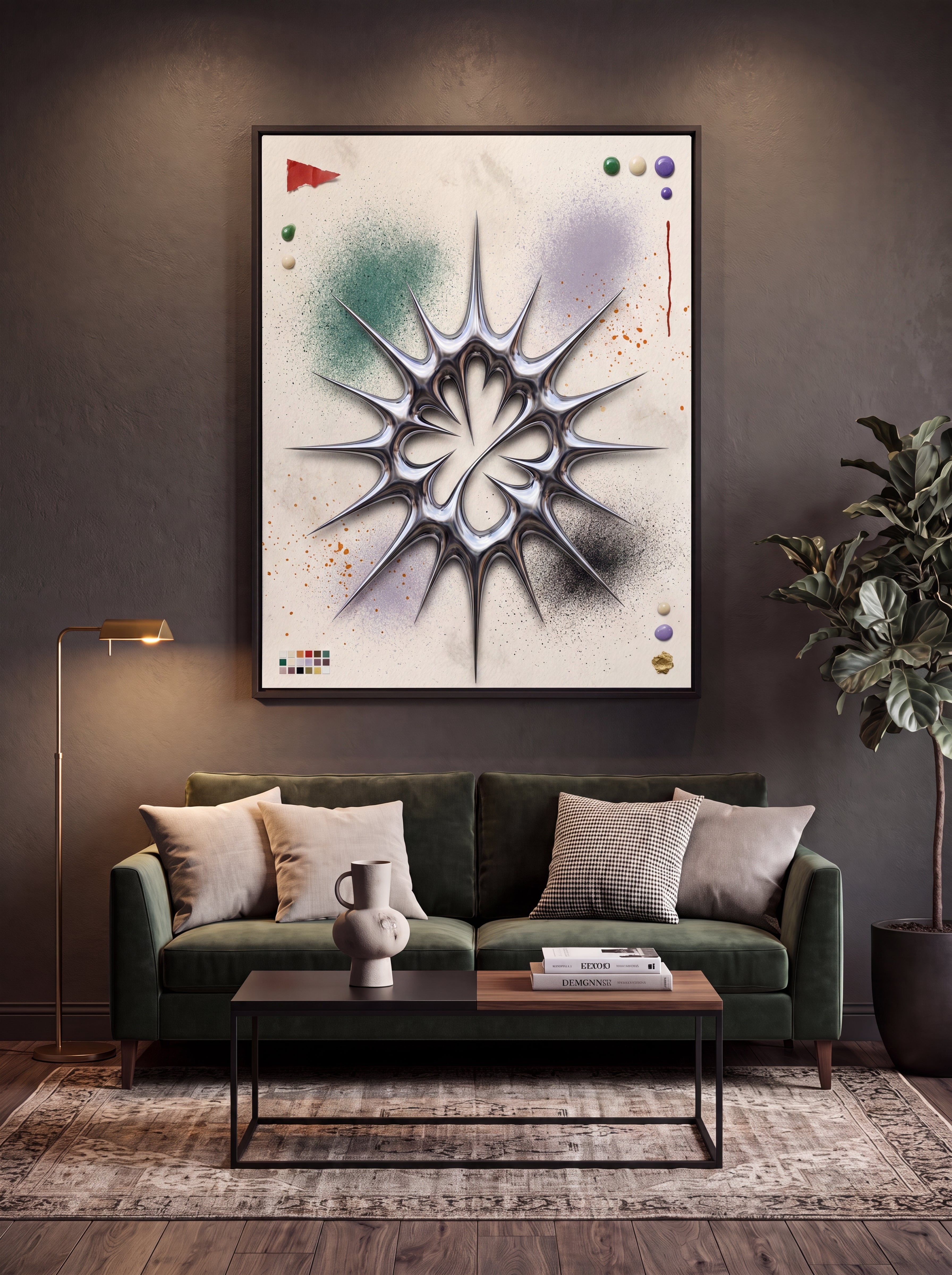 Liquid Chrome | Abstract Metallic 3D Canvas Wall Art