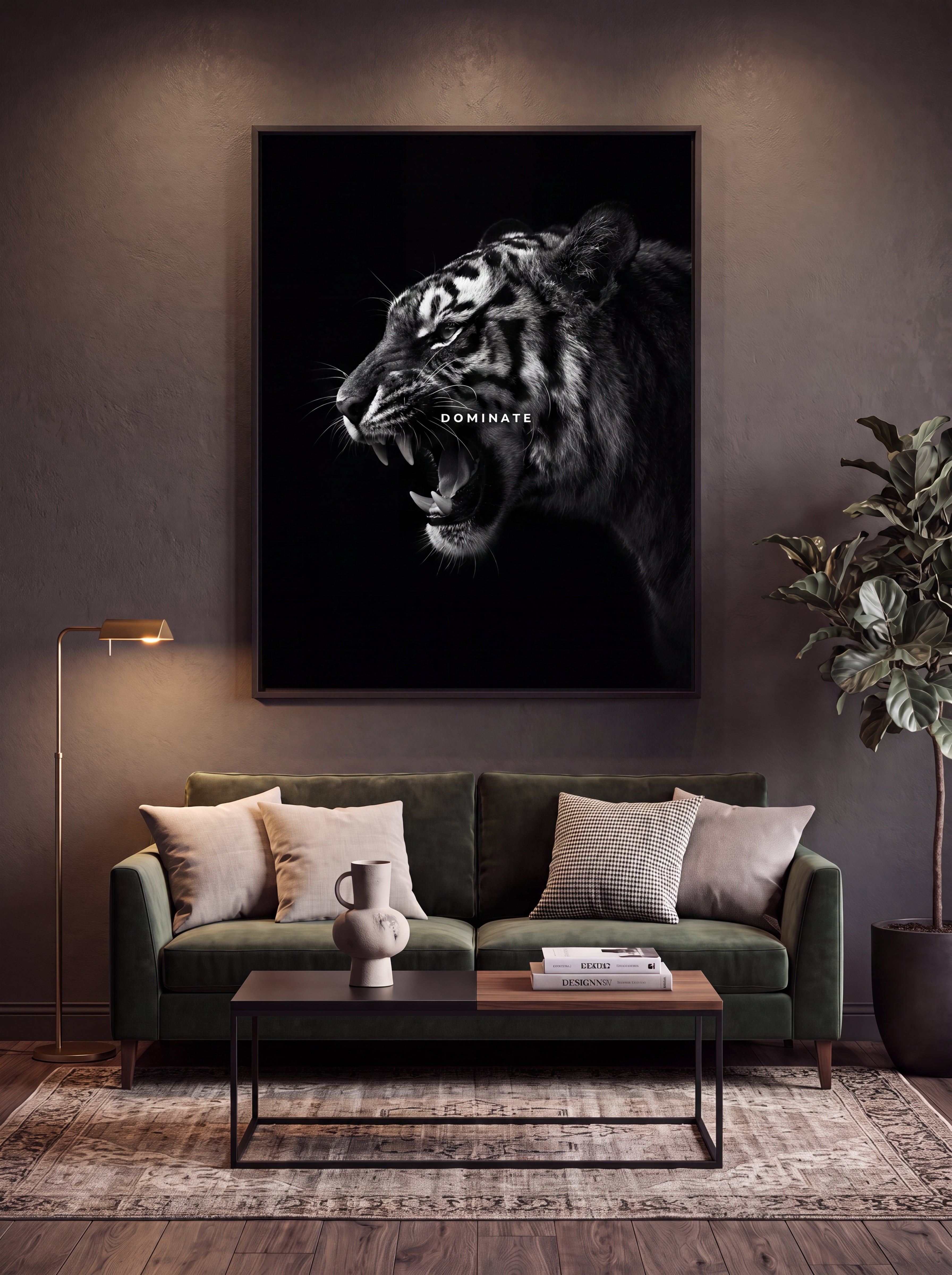 Dominate | Bold Motivational Typography Canvas Wall Art