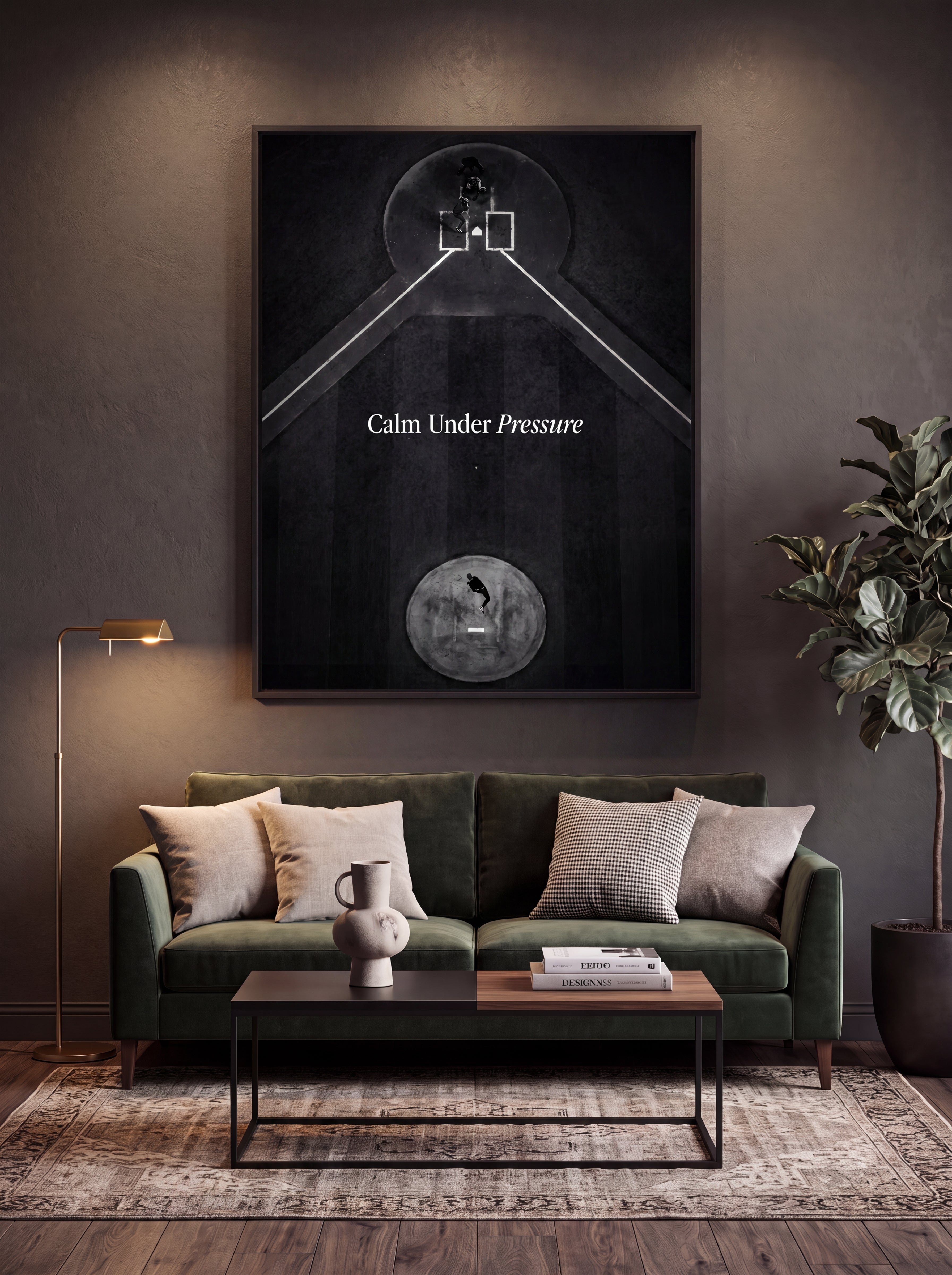 Calm Under Pressure | Baseball Mindset Canvas Wall Art