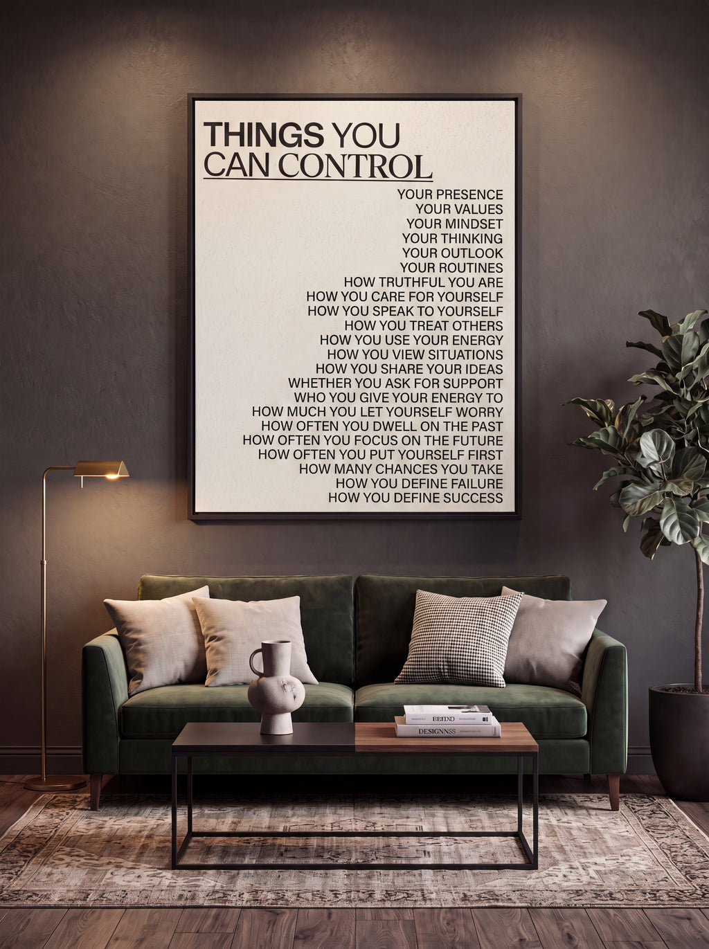 Things You Can Control | Stoic Mindset Canvas Wall Art