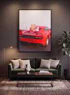 Cheat Day | Supercar & Fast Food Pop Art Canvas Wall Art