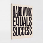 Hard Work Equals Success | Stoic Motivational Canvas Wall Art