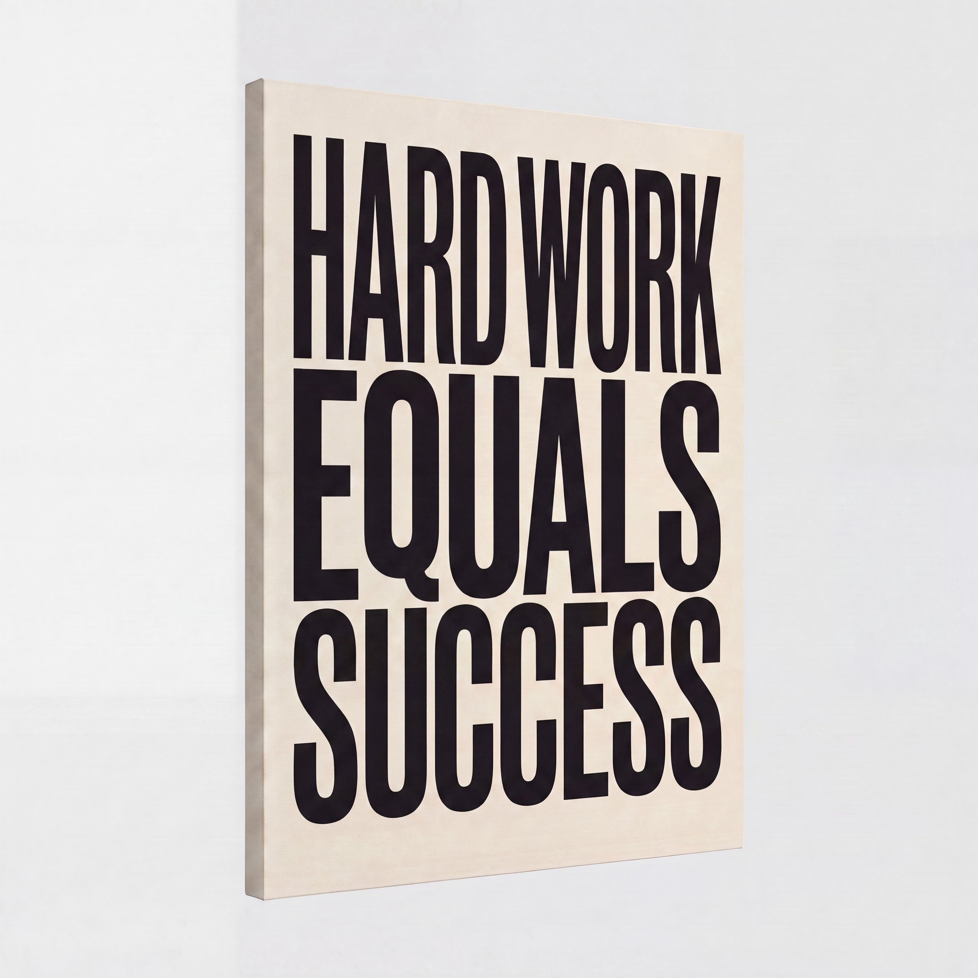 Hard Work Equals Success | Stoic Motivational Canvas Wall Art