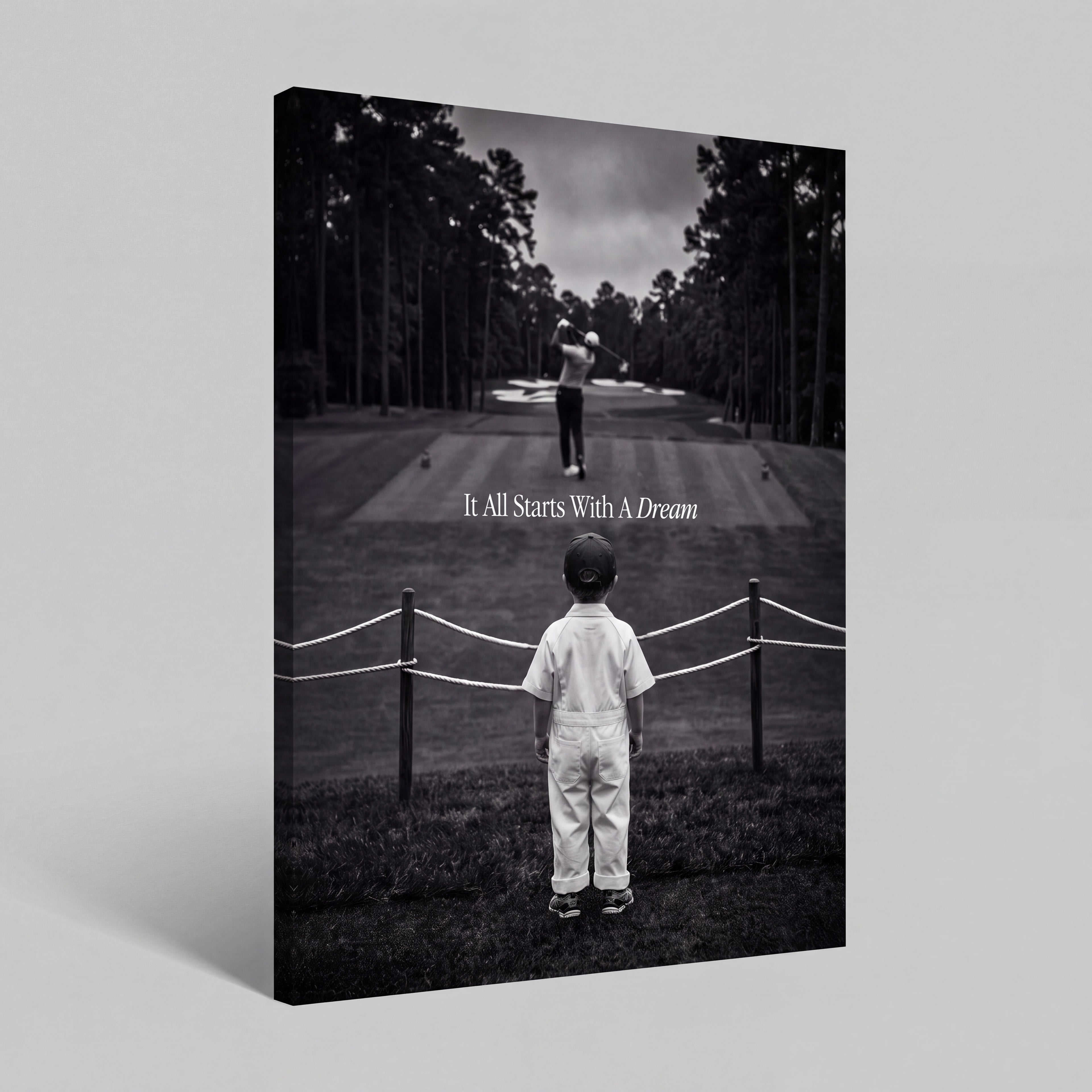 It All Starts With A Dream | Golf Course Canvas Wall Art