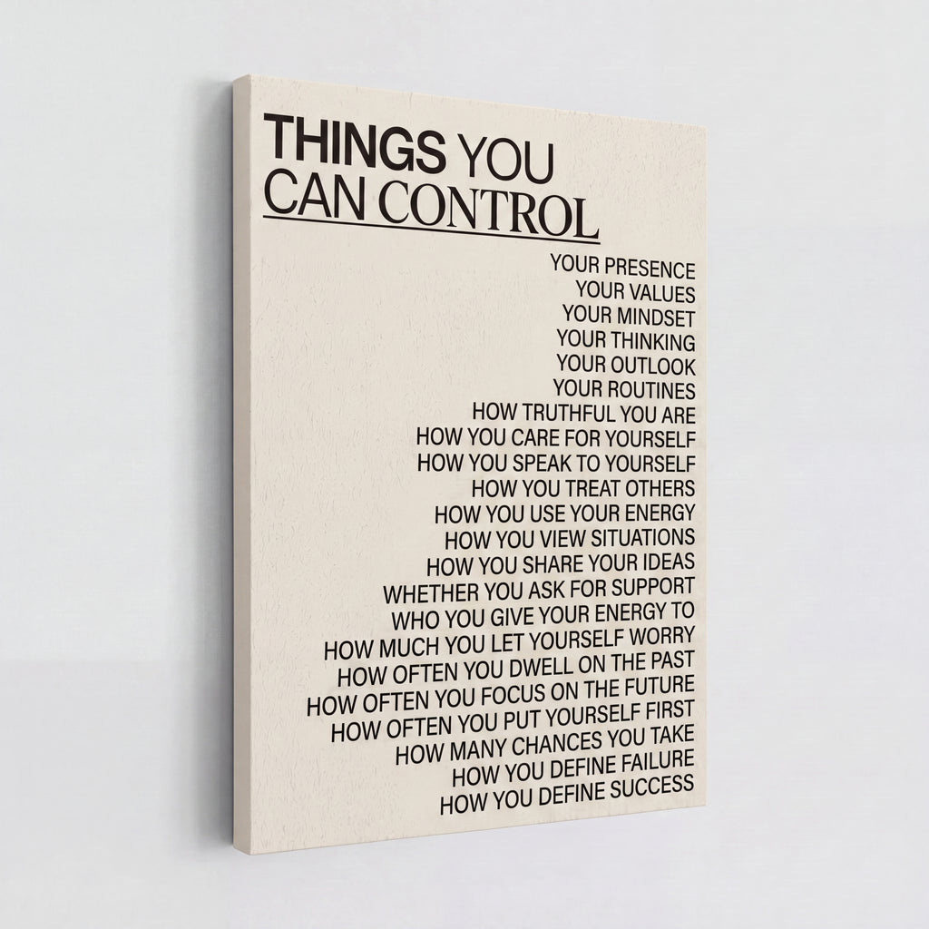 Things You Can Control | Stoic Mindset Canvas Wall Art
