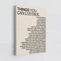 Things You Can Control | Stoic Mindset Canvas Wall Art