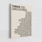Things You Can Control | Stoic Mindset Canvas Wall Art