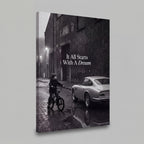It All Starts With A Dream | Luxury Supercar Canvas Wall Art