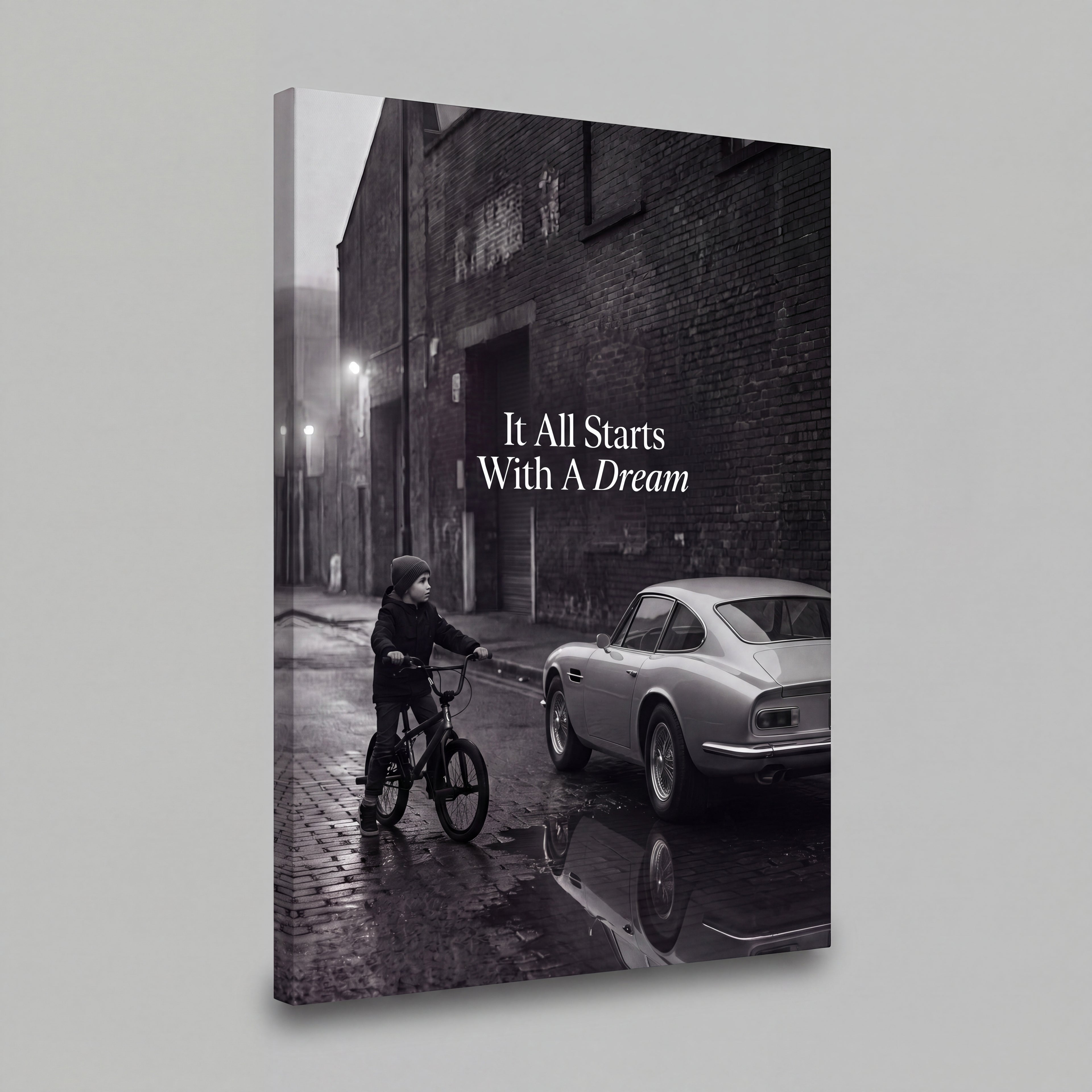 It All Starts With A Dream | Luxury Supercar Canvas Wall Art